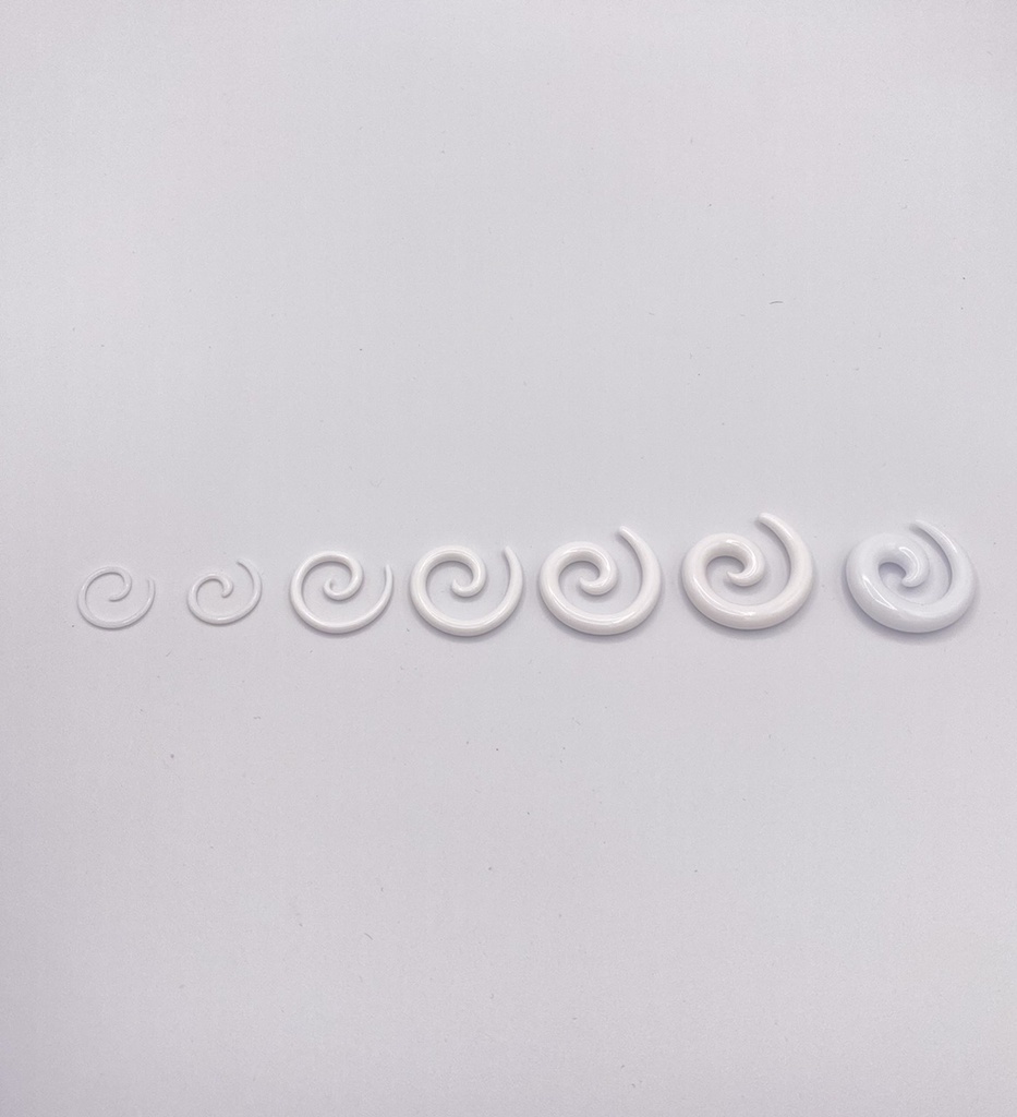 Ecarteur spirale du 1.6 au 8mm blanc