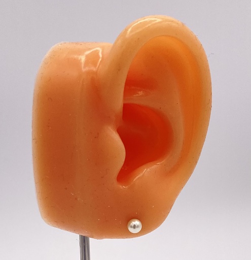 Puce d'oreille imitation perle 4mm à l'unité